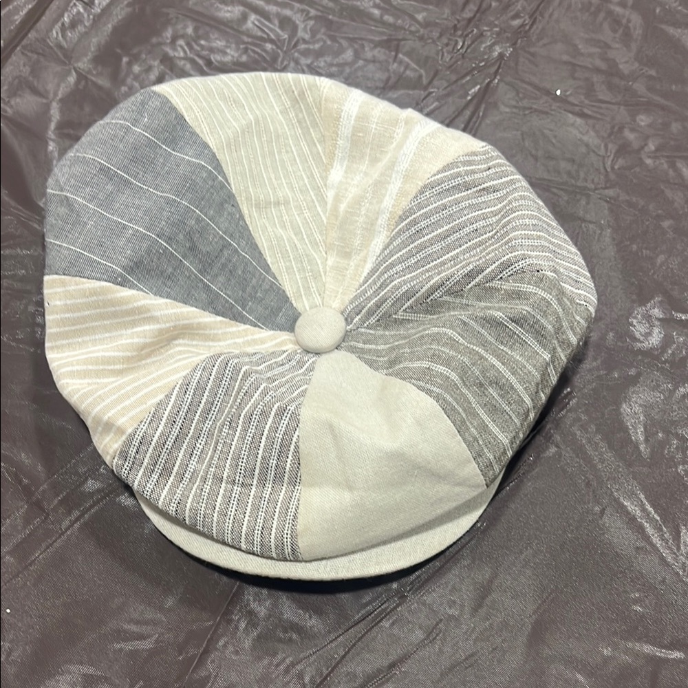 Stylish Gray Patchwork Cap - image 1